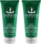 Clubman Pinaud 2-in-1 Beard Conditioner & Beard Moisturizer for Men – Hydrates Skin, Nourishes Beards, 3 oz x 2 Pack