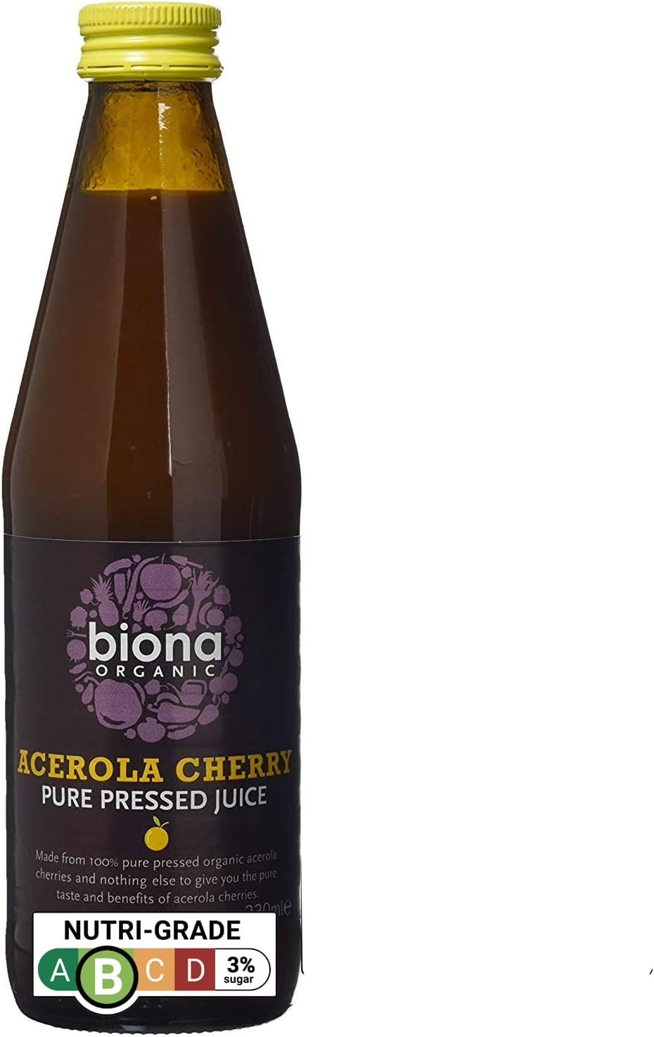 Biona Organic Acerola Cherry Pure Juice 330 ml (Pack of 2)