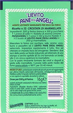 Paneangeli: "Lievito Pane degli Angeli" Vanilla Yeast - 16gr Packages (Pack of 4) [ Italian Import ]
