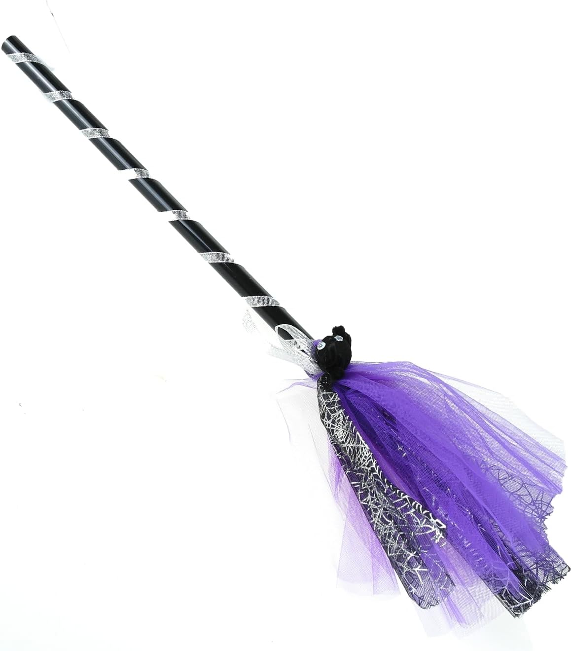 BinaryABC Halloween Witches Broom Plastic Spider Broom Witch Broomstick,Halloween Witch Decoration Props,Witch Costume Accessories,Halloween Supplies
