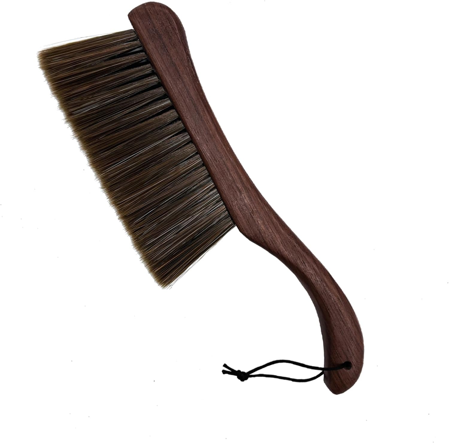 Hand Broom Soft Bristles Duster with Solid Wood Handle Quick Dusting Brush for Sofa Bed Furniture Musical Instruments (Chicken Wing Wood)