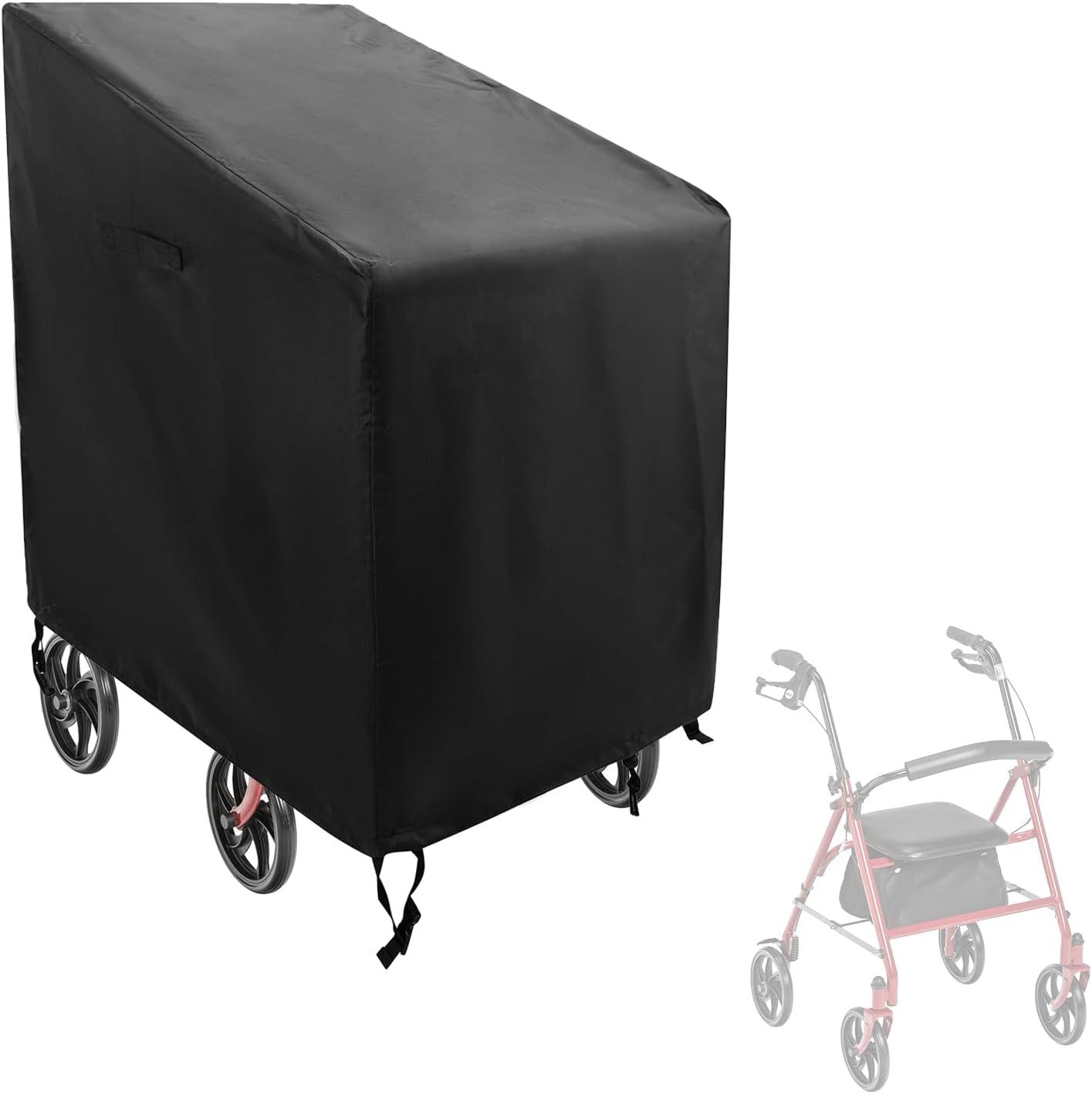 Rollator Walker Cover,Waterproof Wheelchair Cover for Seniors,Universal Adjustable Dustproof Protective Cover for Rolling Rollator Walker with Wheels and Seat, Walker Accessories
