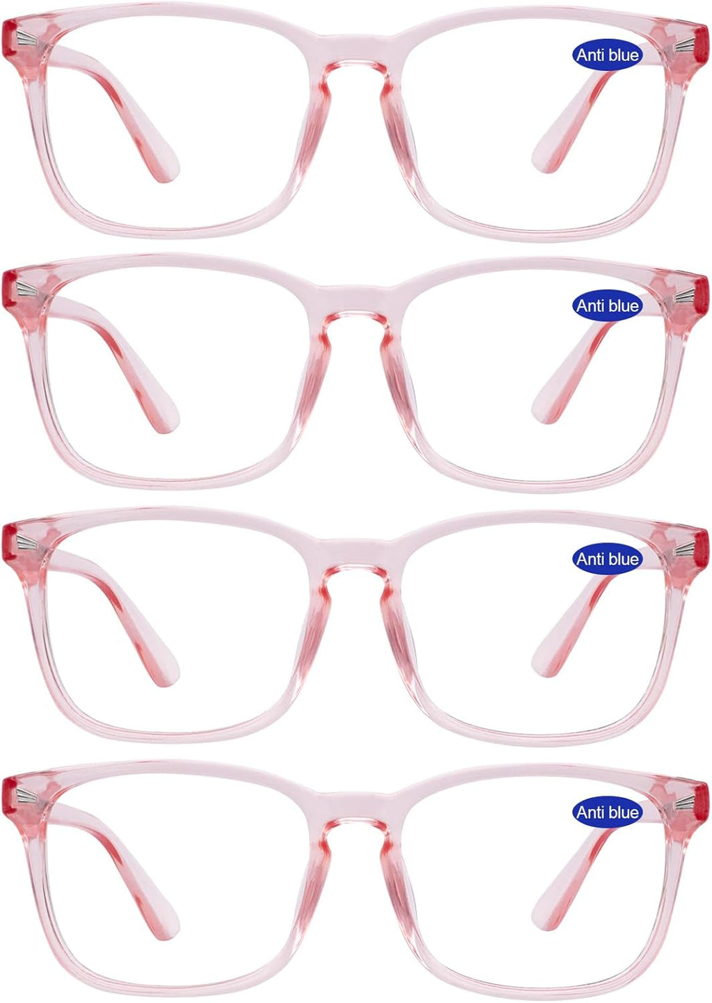 4 PACKS Blue Light Blocking Reading Glasses Women 1.0 1.25 1.5 1.75 2.0 2.25 2.5 2.75 3.0 3.5 4.0 5.0 6.0