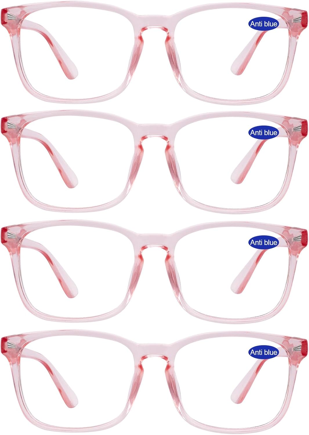 4 PACKS Blue Light Blocking Reading Glasses Women 1.0 1.25 1.5 1.75 2.0 2.25 2.5 2.75 3.0 3.5 4.0 5.0 6.0