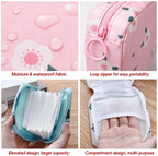 1PC Sanitary Napkin Storage Bags, Reusable Tampon Organizer Pouch With Zipper, Portable Sanitary Bags for Feminine Products, Washable Multi-Function Travel Storage Pouch (Pink Flowers)