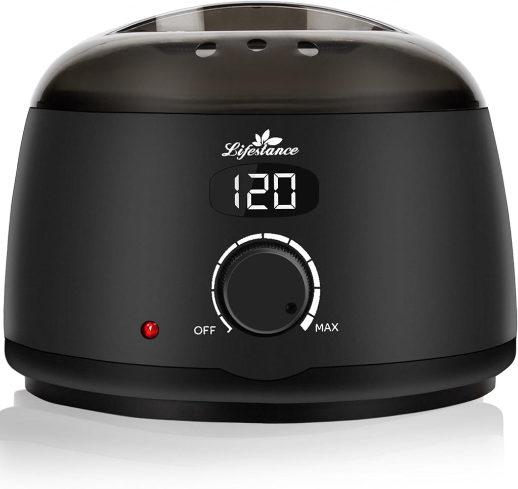 Lifestance L2 Digital Wax Warmer Machine - 500ml/14oz Fast-Heating for Hard Wax Beads, Hair Removal at Home, Professional for Brazilian, Bikini, Face, Body & Eyebrow