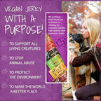 Primal Spirit Vegan Jerky - Our Sampler Pack, 10g. Plant Based Protein, Certified Non-GMO ("The Classics" Thai Peanut, Mesquite Lime, Teriyaki, Hot & Spicy, Hickory Smoked, & Texas BBQ, 12-Pack, 1 oz)