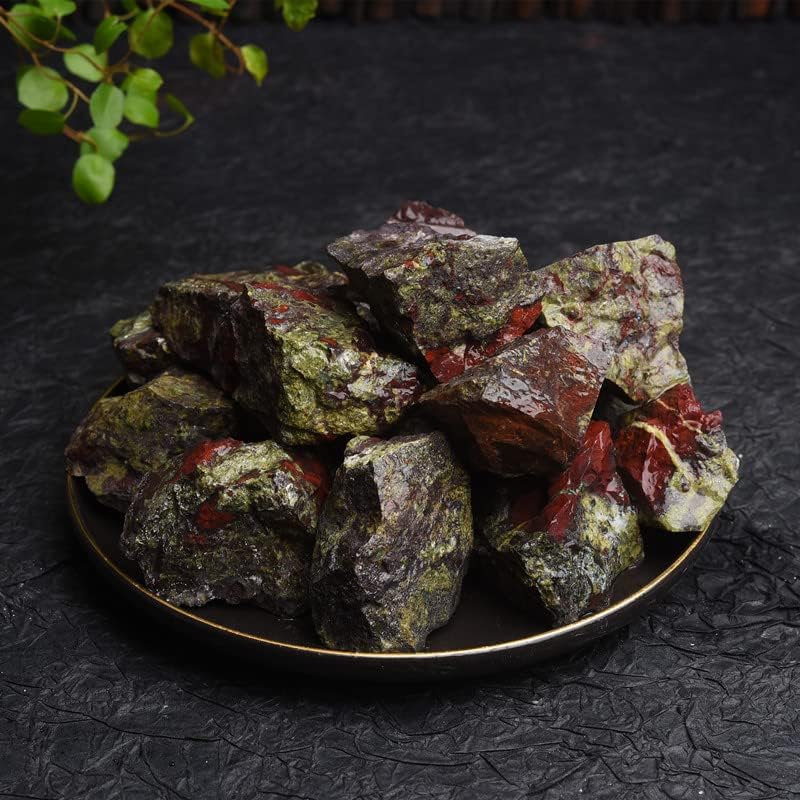 Natural Dragon Bloodstone Raw Rough Mineral Specimens Stone Home Decoration,50g