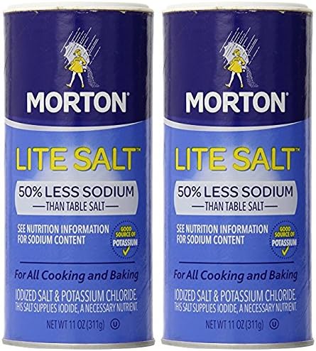Morton Salt Lite Salt, 11 oz, 2 pk