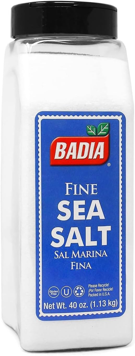 Badia Sea Salt, Fine Ground 40 oz – Pure & All-Natural - Kosher