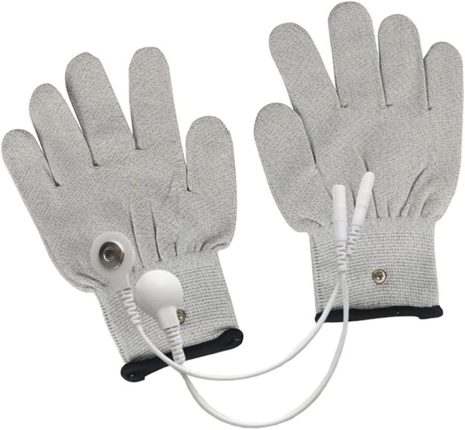 Careforyou DDS Conductive Silver Fiber Electric Massage Gloves for Facial Massager