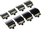 8PCS Clipper Guards for BaBylissPRO Barberology FX870, FX880, FX825, and FX673 Clippers,Trimmer Replacement Guards for Babyliss Clippers,Black