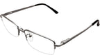 Mens Womens +1.25 Metallic Reading Glasses Half Rim Readers Spectacles