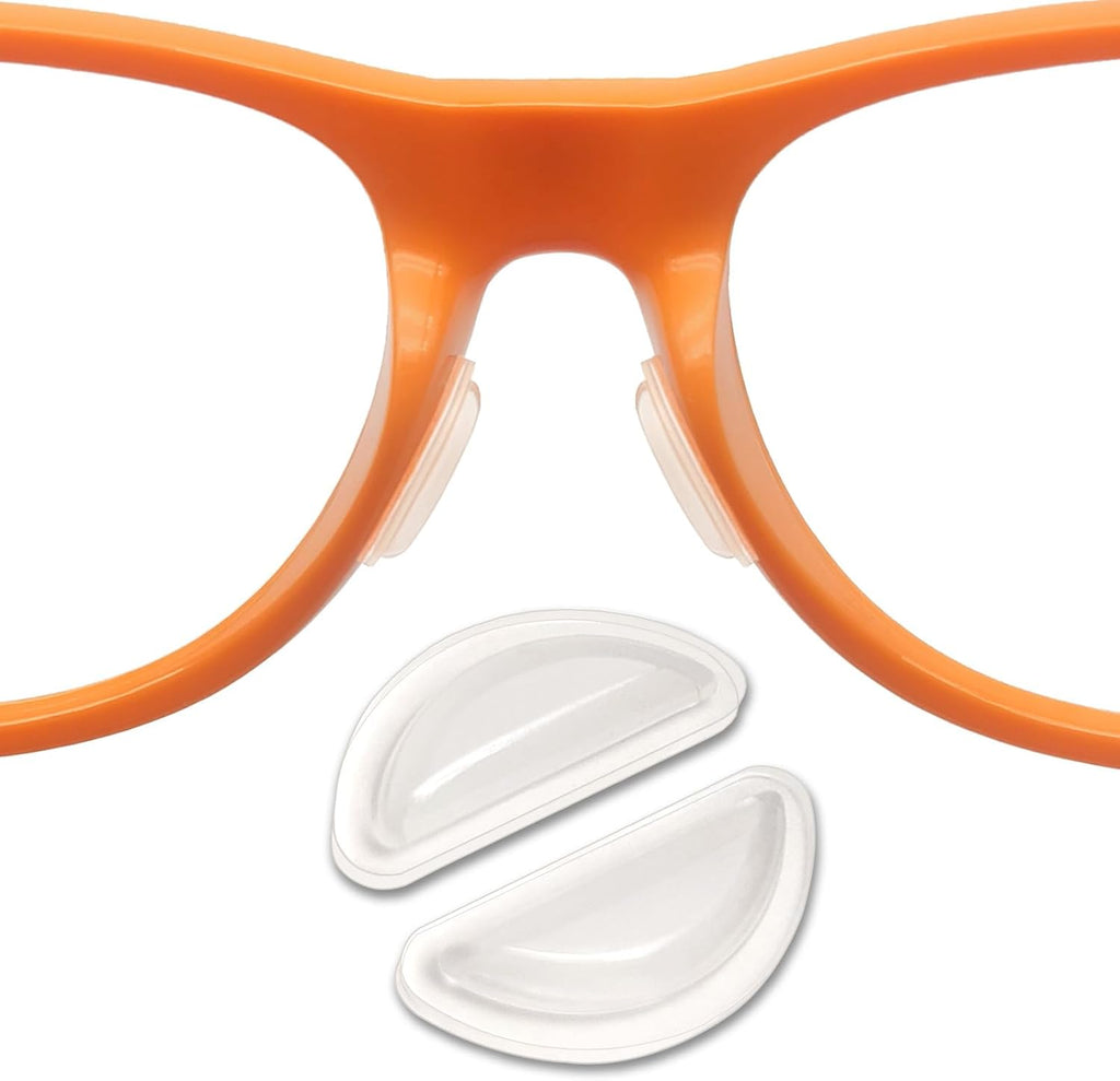 Silicone Anti-Slip Eyeglass Nose Pads, 2.5mm Thick Comfort Air Chamber Nose Pads for Glasses, with Sticky Backing (12 Pairs, Clear)