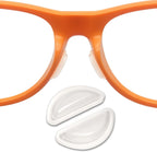 Silicone Anti-Slip Eyeglass Nose Pads, 2.5mm Thick Comfort Air Chamber Nose Pads for Glasses, with Sticky Backing (12 Pairs, Clear)