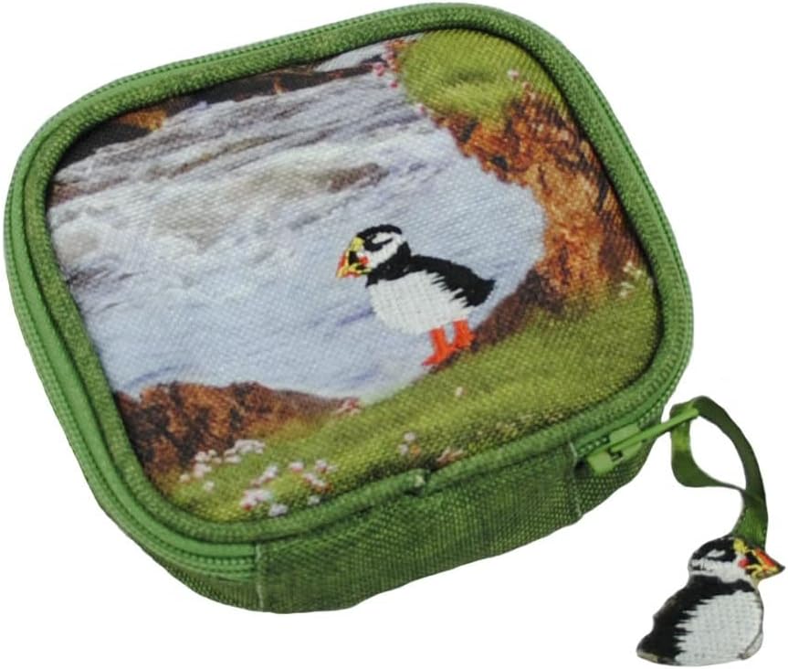 Justina Claire Pill Box Purse in a Puffin Design