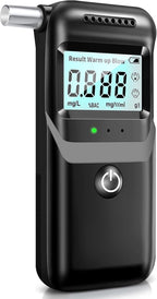 Breathalyzer, 2026 Breathalyzers for Alcohol with LCD Digital Display Personal Portable Alcohol Breathalyzer Tester with 5 Mouthpieces for Home and Party Use