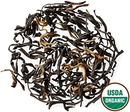 Golden Moon Tea Organic Golden Monkey Black Tea - Loose Leaf, Non-GMO - Travel Tin (28 Servings)
