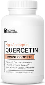 High Absorption Quercetin with Bromelain, Vitamin C and Zinc - 500mg Quercetin Phytosome - 50x More Absorption - Supports Immune Function & Cellular Health - USA Manufactured Supplement - 60 Capsules