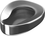 Stainless Steel Bedpans Firm Thick Stable Bedpan Heavy Duty Smooth Countoured for Male Female Bed-Bound Patient Personal Care