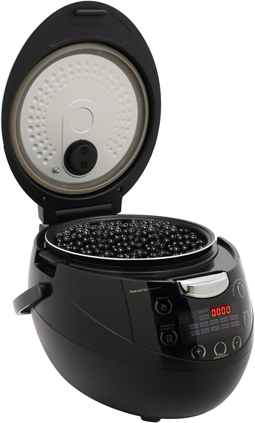 Commercial Boba Cooker,6L/1.59gal Boba Maker Machine Automatic Pearl Maker Boba Making Tapioca Pearls Boba Pot l w/Keep-Warm Function for Boba, Pudding, Sago, Taro Balls
