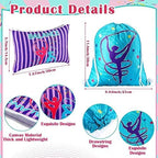 Abbylike 49 Pcs Gymnastics Party Favor Set 12 Makeup Bag 12 Bracelet 12 Drawstring Backpack 12 Hair Ties 1 Set Gymnastic Stickers for Women Girl Gym Sport Yoga