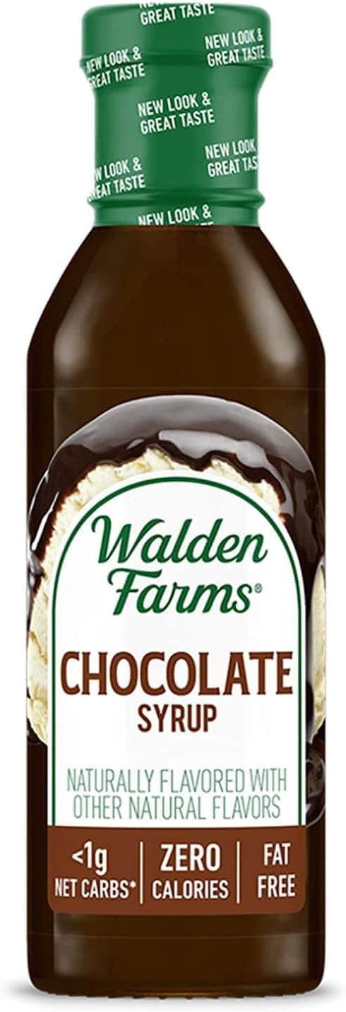 Walden Farms Chocolate Syrup – Perfect for Coffee, Desserts, Ice Cream – Zero Calorie, Sugar-Free, Low Carb, Keto-Friendly, Gluten-Free, Vegan – 12 oz Bottle