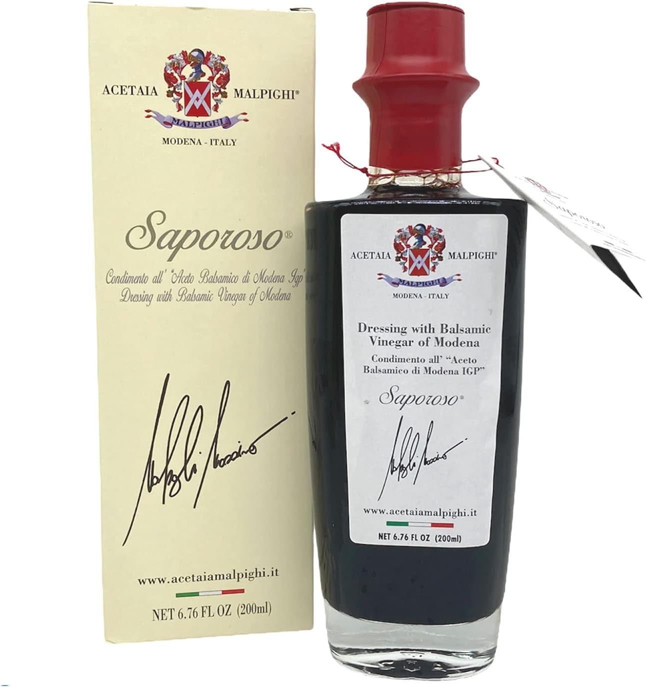 Acetaia Malpighi - Saporoso Dressing with Balsamic vinegar of Modena (200ml - 6,76 fl Oz)