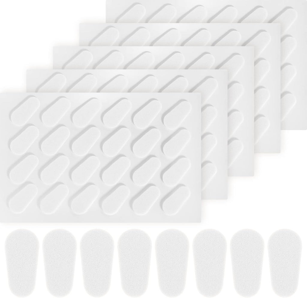 60 Pairs Adhesive Eyeglass Nose Pads Soft Foam Nose Pads Self Anti-Slip Eyeglass Nose Pads Thin Nosepads for Eyeglasses Sunglasses (White)
