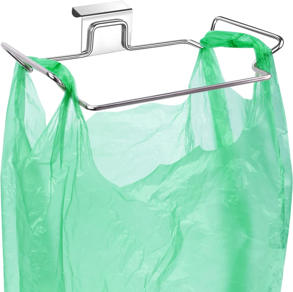Large Stainless Steel Trash Bag Holder for Kitchen Cabinets Doors and Cupboards, Under Sink Bag Holder, Garbage Bag Holder, Waste Can, Kitchen Trash Cans