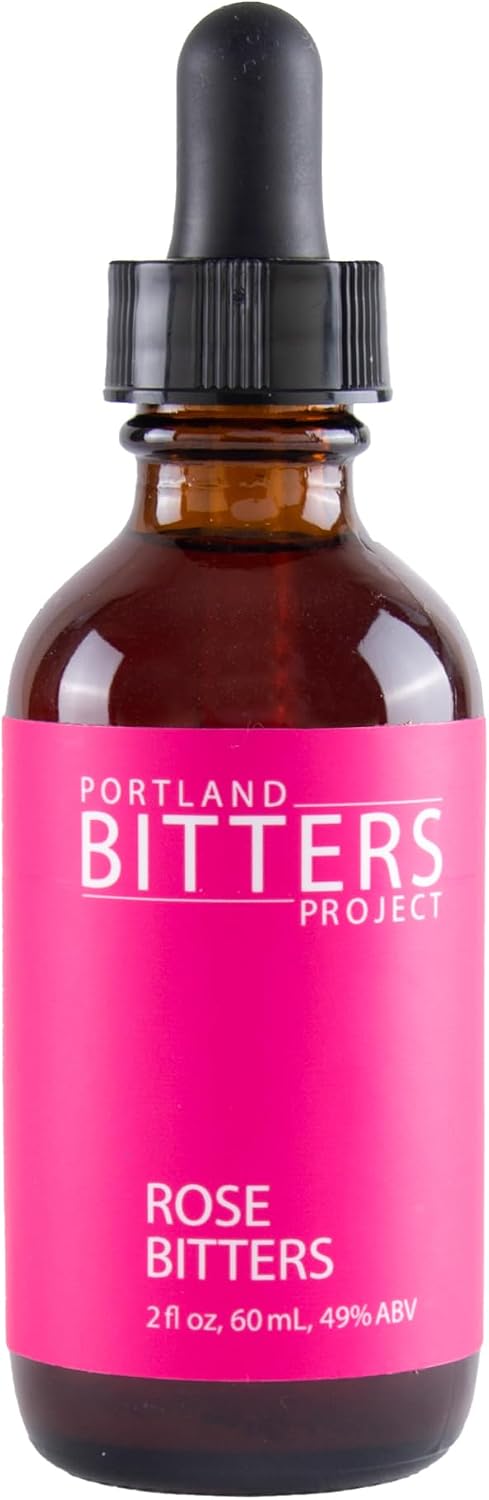 Portland Bitters Project Rose Bitters – Concentrated Bitters with Layered Flavors Made from Organic, Wild Crafted, Therapeutic Grade Whole Botanicals to Elevate Drinks & Cocktails – 2 fl oz