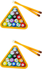 BESTOYARD 4 Sets Pool Cake Decorating Cake Diy Adornment Dollhouse Billiards Model Ball Cake Topper Birthday Snooker Table Top Decor Billiards Cake Decor Toy Miniature Man Soft Rubber