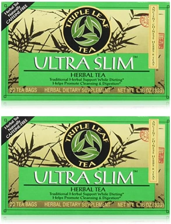 Triple Leaf Tea Ultra Slim 20 Bags each, Pack of 2