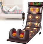 Full Body Massage Mat with Heating,Massage Pad with 20 Neck Shiatsu Kneading Massage Heads,10 Vibrating Motors for Relieving Neck Back Lumbar Leg Muscle Relaxation