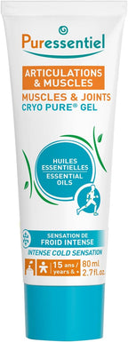 Puressentiel Muscles and Joints Cryo Pure Gel - Intense Cold Effect - Non-Sticky Formula with 14 Calming Essential Oils - Muscle Relaxer - 2.7 oz