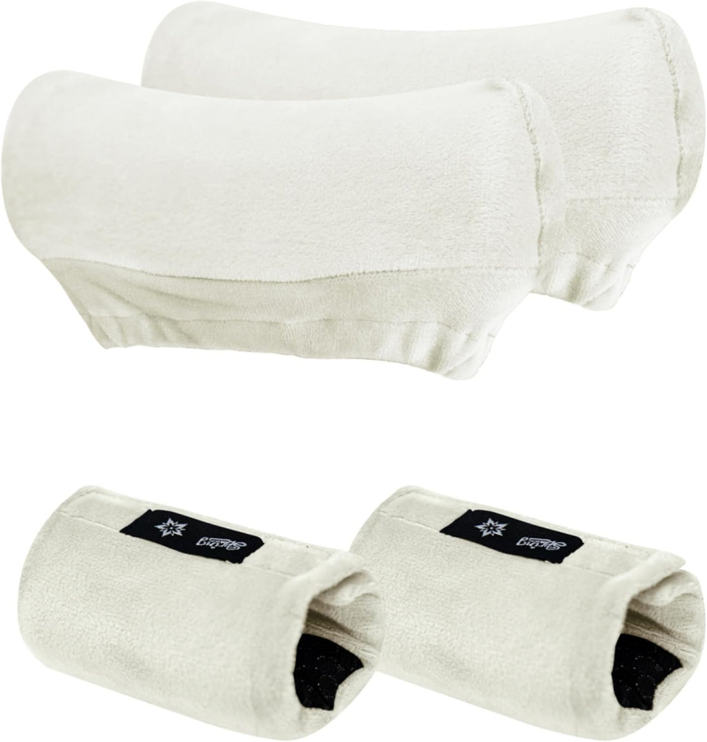 SPRING SEAON Underarm Crutch Pads, Velvet Padded Crutches Covers Non Slip Padding Cushion Crutch Accessories (cream)