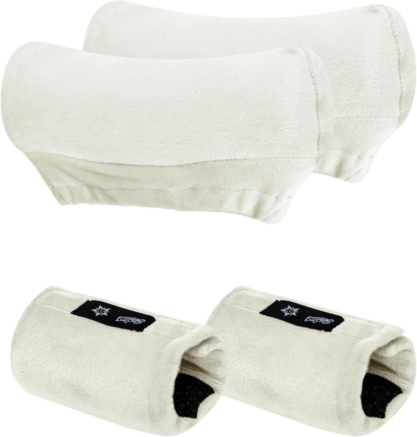 SPRING SEAON Underarm Crutch Pads, Velvet Padded Crutches Covers Non Slip Padding Cushion Crutch Accessories (cream)