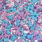 Manvscakes, Mermaid Sprinkles for Baking, Soft Jimmies, Naturally Colored, No Artificial Dyes, Blue Pink Purple, Cake, Cupcake Toppings, 3oz