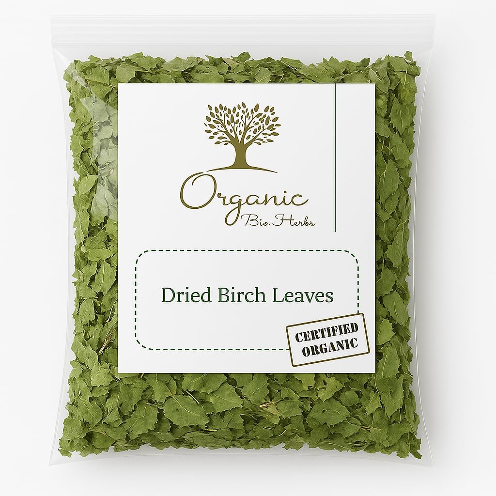 Organic Bio Herbs-Organic Dried Birch Leaves (Betula pendula) 2 Oz.