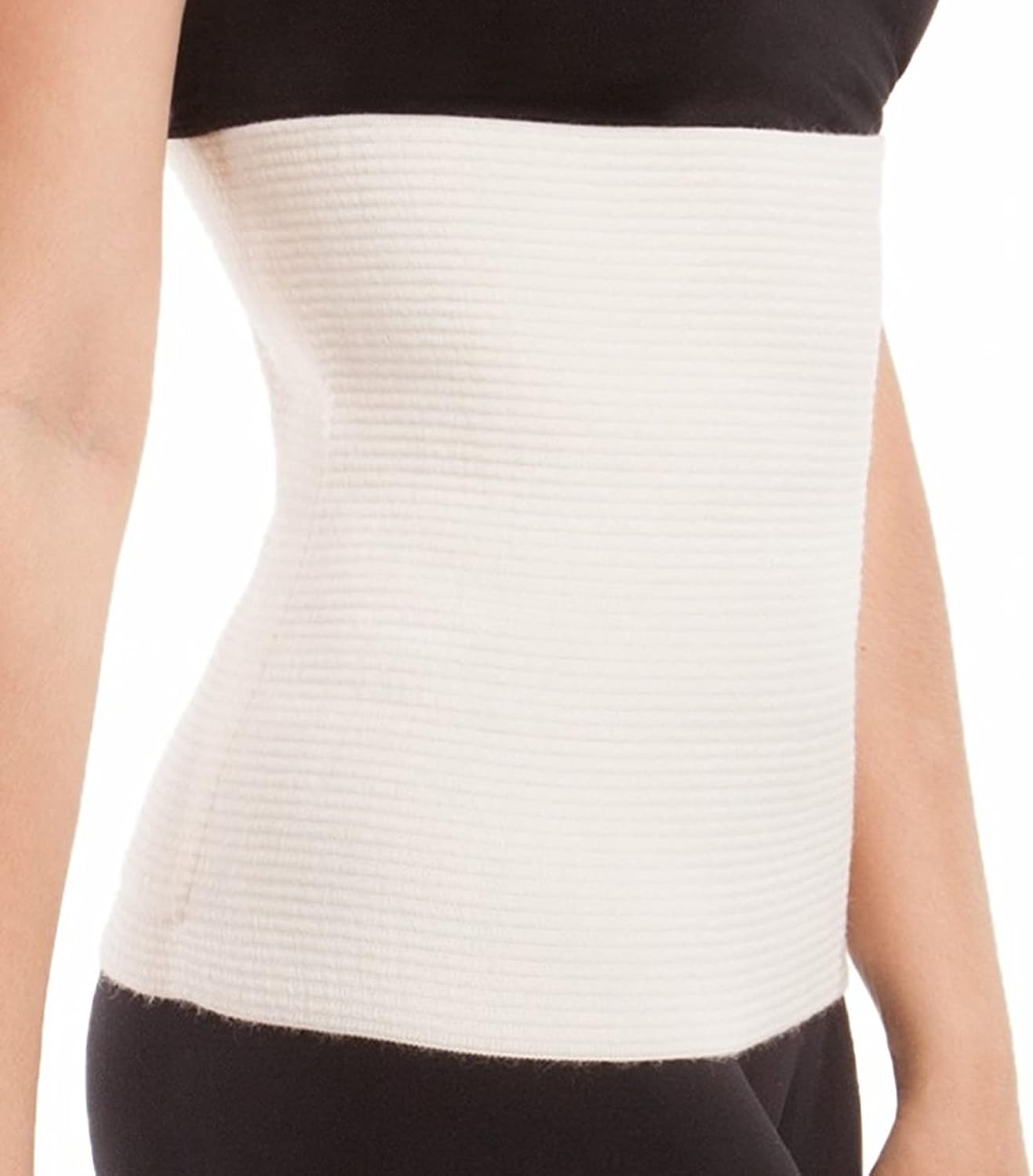 ITA-MED Unisex Wool Warming Support Abdominal Binder, Natural Therapeutic Warmth w/ 80% Wool, Medium