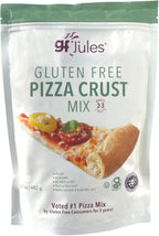 gfJules Certified Gluten Free Pizza Crust Mix | Deep Dish or Thin Crust | No Grit, Non-GMO, Vegan | Certified Top 9 Allergen-Free & Kosher | Makes two-three 12 in. Crusts | 17oz Pouch