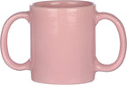 HealthGoodsIn Dual Handle Mug (Double Grip Mug) to Aid Tremors, MICROWAVE SAFE, 11.83 US Fl. Oz. (350 Ml) - PEACH Color