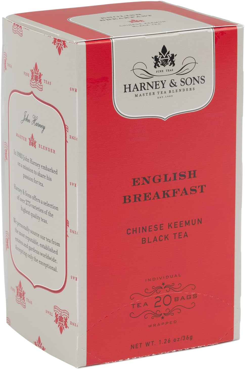 Harney & Sons Black Tea, Tea Bags, English Breakfast, 20 Count