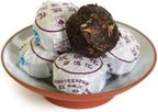 Puerh Tea Cake 20Pcs / 4.58oz 2015 Year Ripe Shu Red Rose Flower Flavored - Chinese Yunnan Puer Pu'er Pu-erh Tea - Mini Tuocha