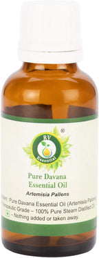 Davana Essential Oil | Artemisia Pallens | Davana Oil | 100% Pure Natural | Pure Davana Oil | Steam Distilled | Therapeutic Grade | 5ml | 0.169oz by R V Essential