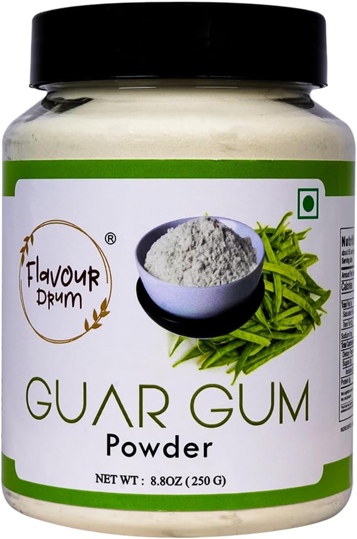 Flavour Drum Guar Gum Powder (8.8oz / 250g) | Natural Thickener & Stabilizer for Baking, Sauces & Gluten-Free Recipes