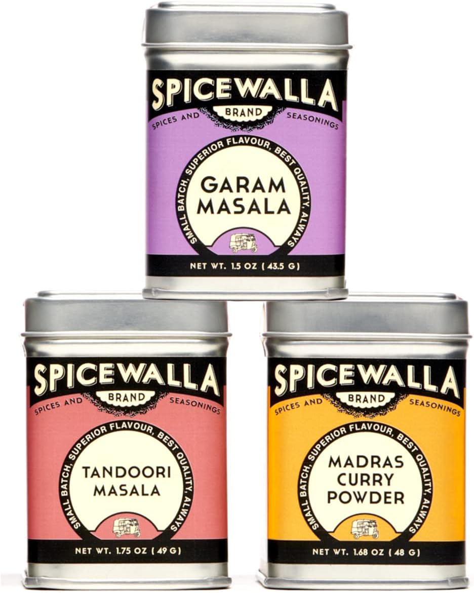 Spicewalla Masala Indian Spice 3 Pack | Garam Masala, Madras Curry Powder, Tandoori Masala | Non-GMO, No MSG, Gift Set