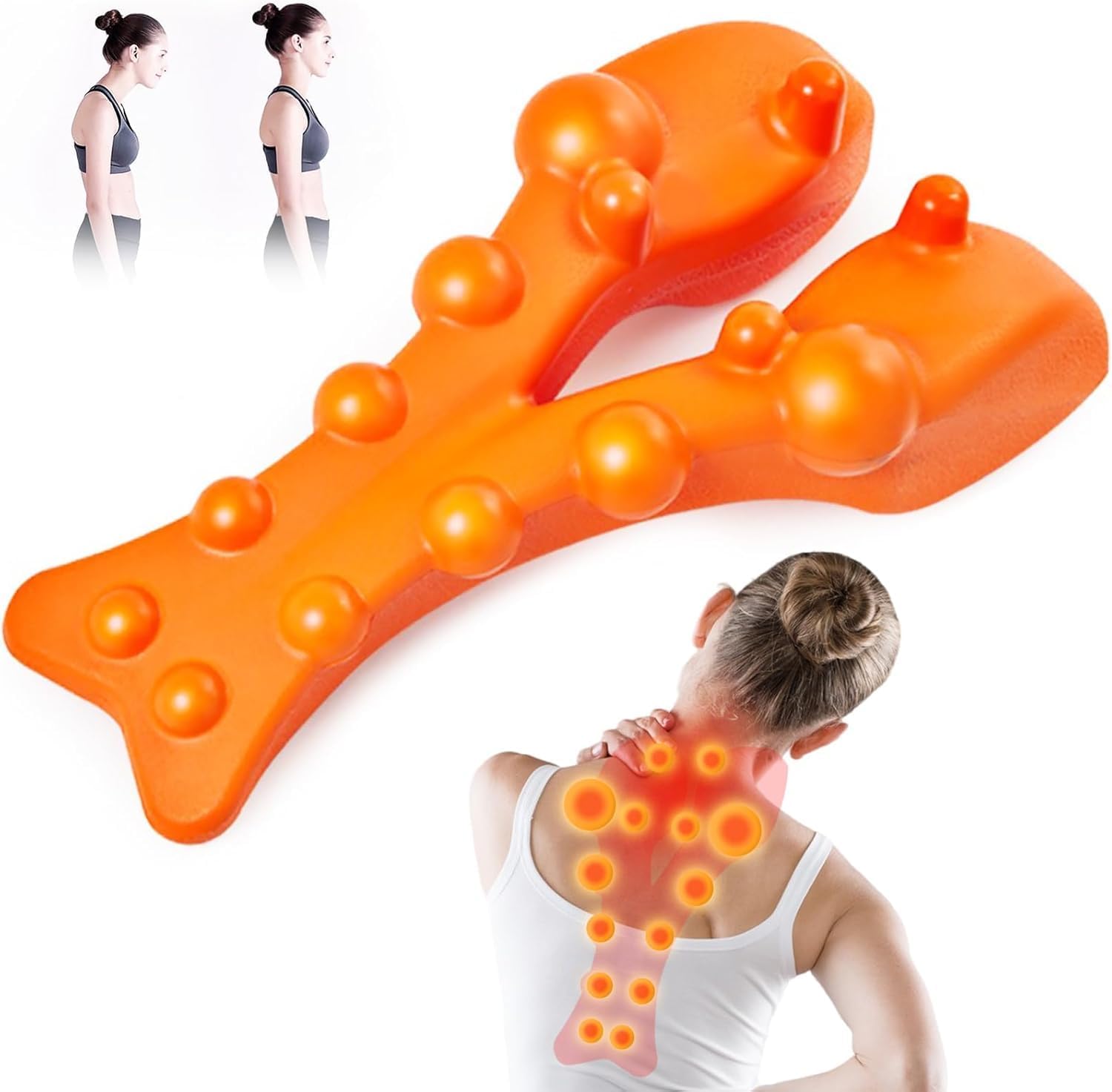 Trigger Point Massager for Neck & Upper Back Discomfort Acupressure Nodes Easy at-Home Use