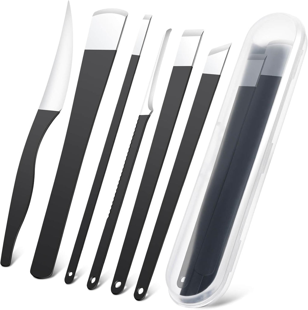 6Pcs Pedicure Knife Set, Professional Foot Knife with A Storage Box, Ingrown Toenail Removal Kit, Foot Care Tools Hard Dry Skin Remover for Hand Feet