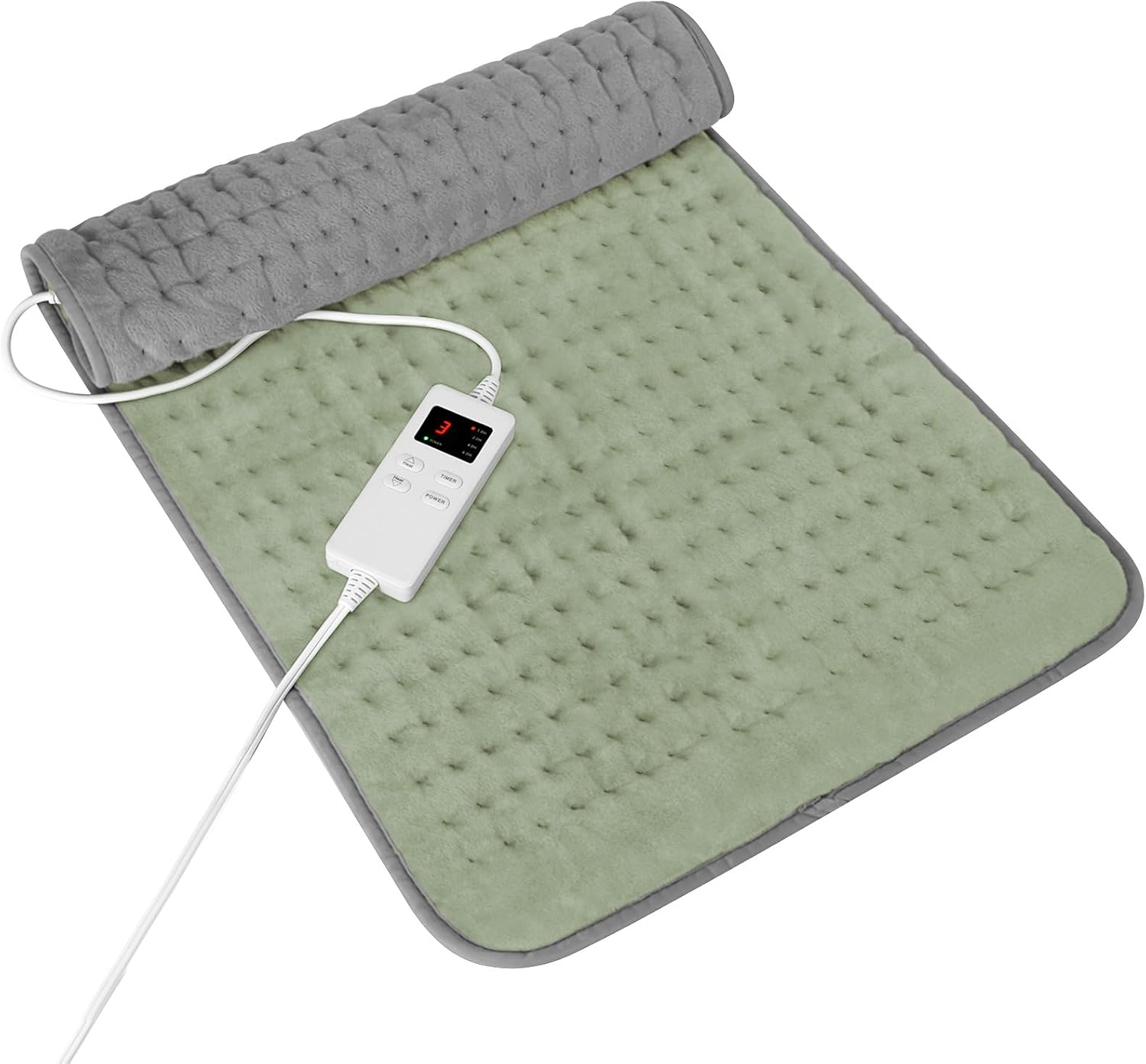 Heating Pad for Full Body Pain Relief 6 Heat Levels 4 Timers Soothes Back, Waist, Neck & Leg Aches Moist Machine Washable Holiday Wellness Gift